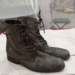 Men's Rugged Lace-Up Boots in Charcoal